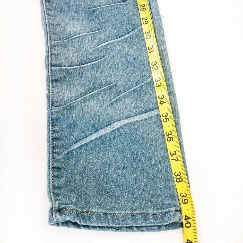 Lada Creased Blue Wash Jeans Sz 7 - Picture 8 of 10